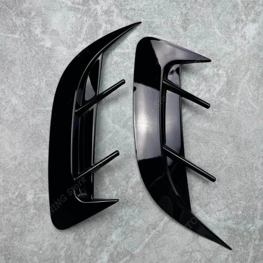 For Mercedes Benz C-Class W205 4-Door C180 C200 C260 C43 AMG 2015-2021 Rear Bumper Side Outlet Spoiler Air Vent Knife Trim