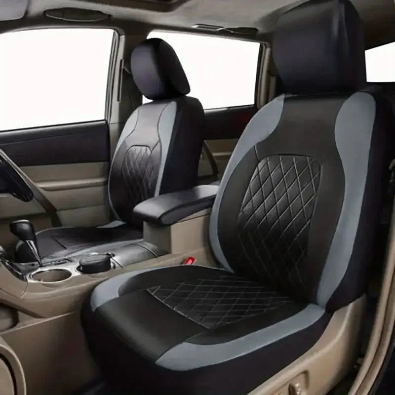 Luxury PU Leather Car Seat Cover Set Full Coverage Anti-Scratch Fits Sedan/SUV/Truck  Universal Protection Easy Installati amagi