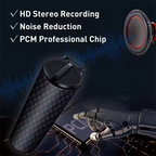 Professional Voice Recorder Digital Audio Dictaphone Waterproof Magnetic Long Standby Time 500hous Recording Pen Noise Reduction