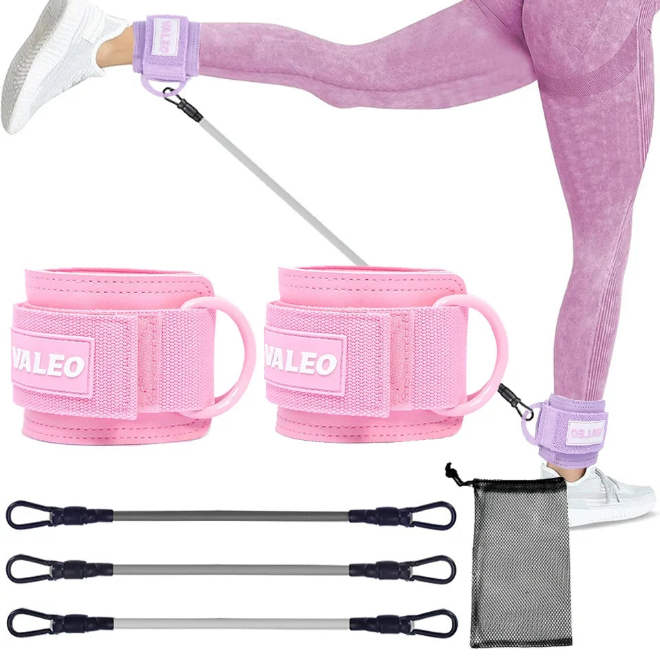 Yoga Exercise Tools Fitness Ankle Buckles Stretchy Leg Bands Resistance Bands Leg And Hip Trainer Adjustable Foot Support Sleeve