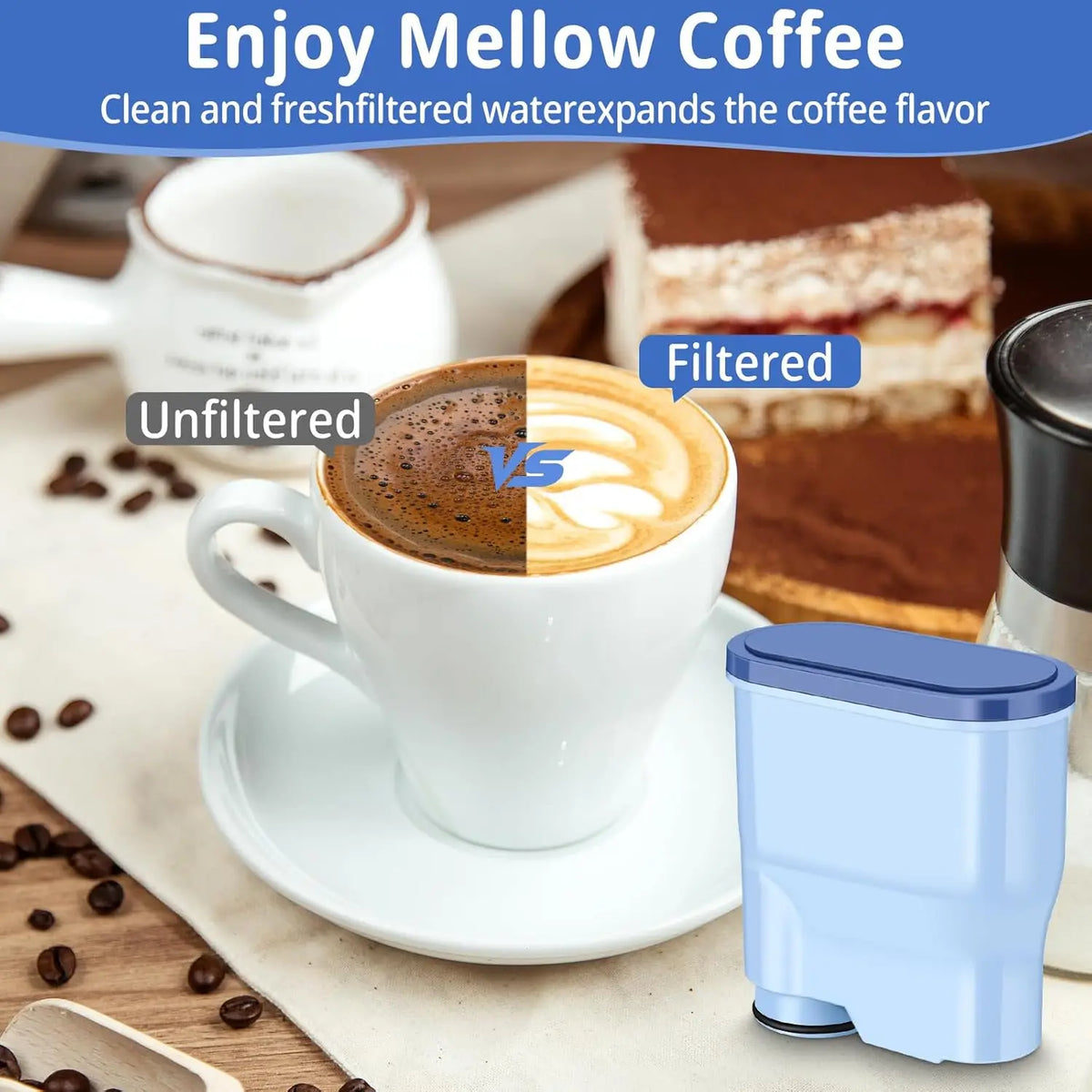 1/2/3/4/6pcs Coffee Machine Water Filter Parts for Philips Aqua Clean CA6903/10, CA6903/22, Compatible with Saeco and Philips