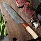 1-7PCS 67 Layer Damascus Steel knife 8 inch chef knife Japanese  Cut Meat Kitchen Knife Super sharp kitchen Nakiri Knife