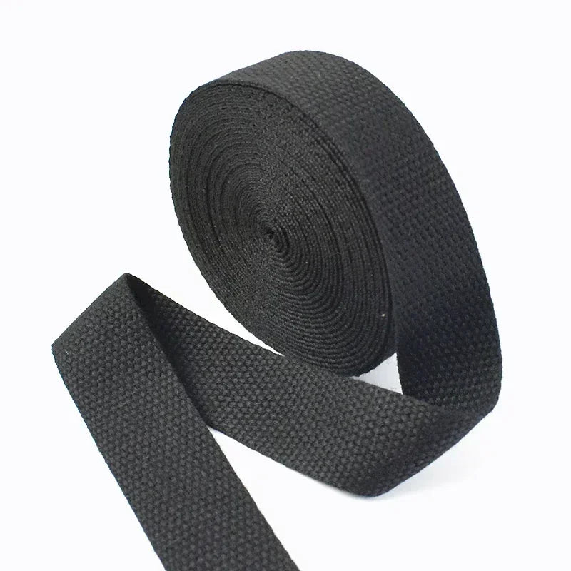 4Meters 1.3mm Thick Cotton Webbing Tapes 20-50MM Backpacks Strap Band Garment Ribbons Belt DIY Sewing Decoration Accessories