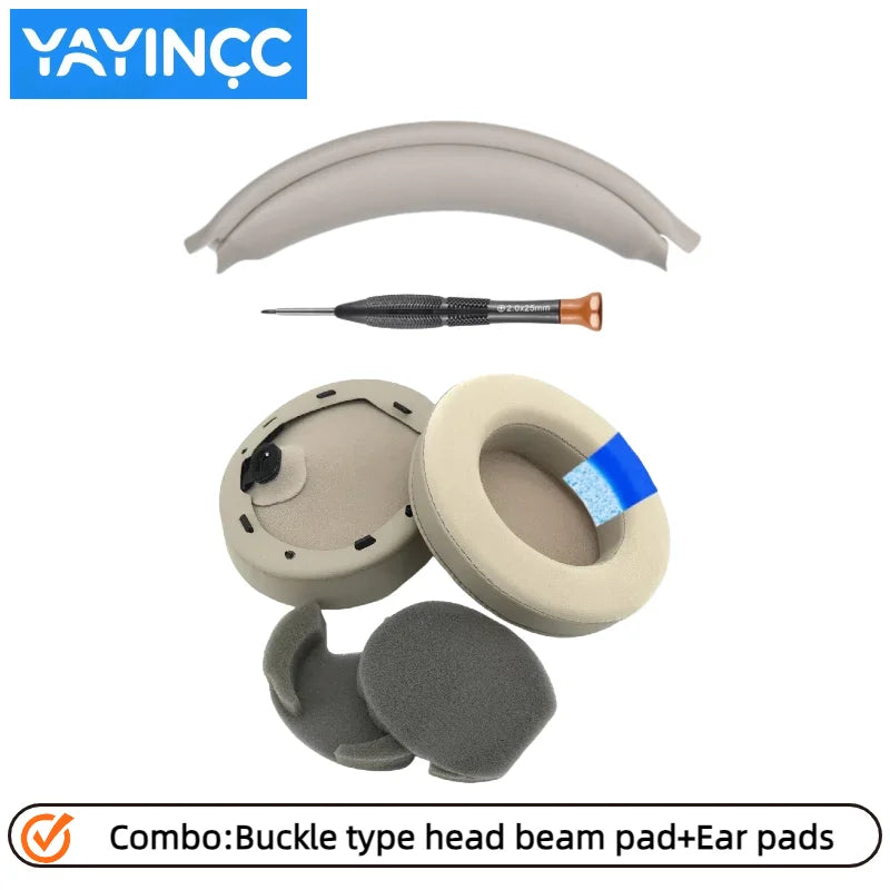 Sony WH-1000XM4 Replacement Ear Pads & Headband Cushion Set, Protein Leather Memory Foam