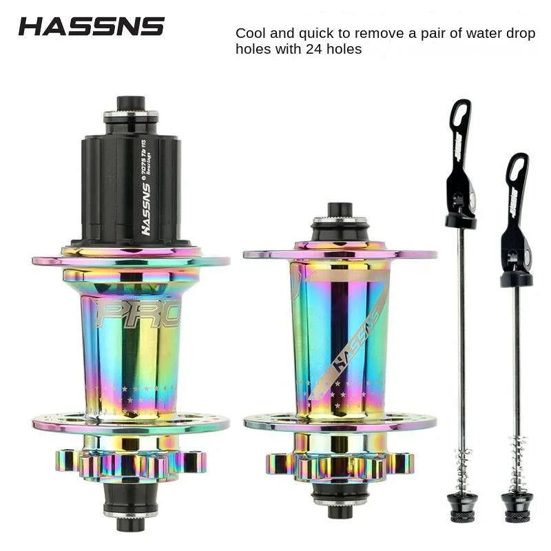 Hassns Cube Pro 7 32/24 Hole mtb Rear K7 Noisy Hub 4 Bearing 6 Pawl 120 Click Bicycle Cube Suitable For 7/8/9/10/11/12 Speeds