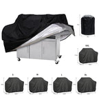 Black Waterproof BBQ Cover Outdoor Barbecue Protection Heavy Duty Anti Dust Rain Barbeque Gas Grill Protective Cover SKFJ001