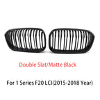 Front Bumper Racing Radiator Mesh Grill For BMW 1 Series F20 F21 Facelift 2015-2019 Year Gloss Matte Black M Color Carbon Print