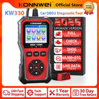2026 KONNWEI KW330 Car OBD2 Diagnostic Tool Professional Engine Battery Testing Fault Code Erase Real-Time Data Scanner Function