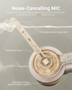 JIAMQISHI Wireless Bluetooth 5.2 Headset with Mic & USB Dongle, Mic Mute, Beige