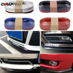 Universal Car Front Bumpers Anti Collision Strips Carbon Fiber Rubber Strip Car Front Bumper Lip for Car Lip Skirt Protector