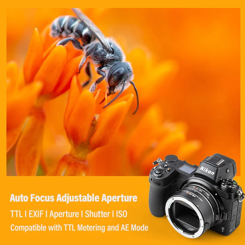 Nikon Z Auto Focus Viltrox DG-Z  AF Macro Extension Tube Lens Adapter for Nikon Z mount Camera Lens Z6 II Z7 Z50 Z7 II Z5 Z9 Zfc
