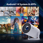 Magcubic HY300Pro Mini Projector 720P Native 290 ANSI Android 14 Dual WiFi 6 BT5.4 Grey/White