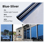 One Way Window Privacy Tint Film Anti Look Vinyl Mirror Self-adhesive Film Sun Blocking Anti UV Static Cling Stickers Home Decor