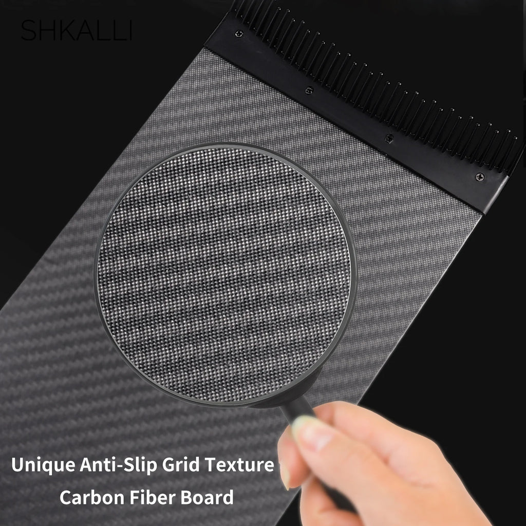 Professional Carbon Fiber Hair Coloring Board with Comb Teeth Design - Salon Barber Hair Dyeing Tool for Precise Highlighting