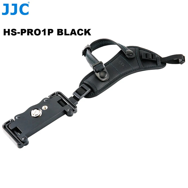JJC DSLR Camera Hand Grip Strap with Arca Swiss Quick Release Tripod Mount Plate for Canon Nikon Sony Fujifilm Olympus Panasonic