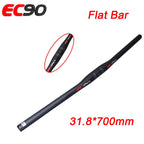 EC90 Carbon Fiber Bicycle Handlebar Ultralight 25.4/31.8mm MTB Handlebar 660/680/700/720/740/760mm Flat/Riser Bar Bike Part