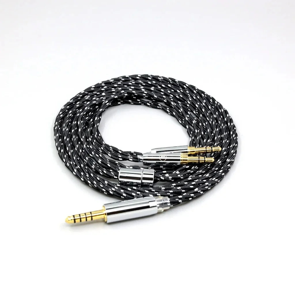 OCC Mixed OFC Twisting Nylon Earphone Cable For Onkyo A800 Philips Fidelio X3 Kennerton Jord Headphone LN008704