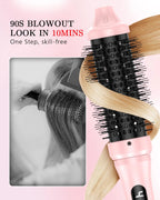 Infrared Hair Curler Comb 1.5inch Heated Round Brush for Curling and Straightening Dual Voltage for Travel Using