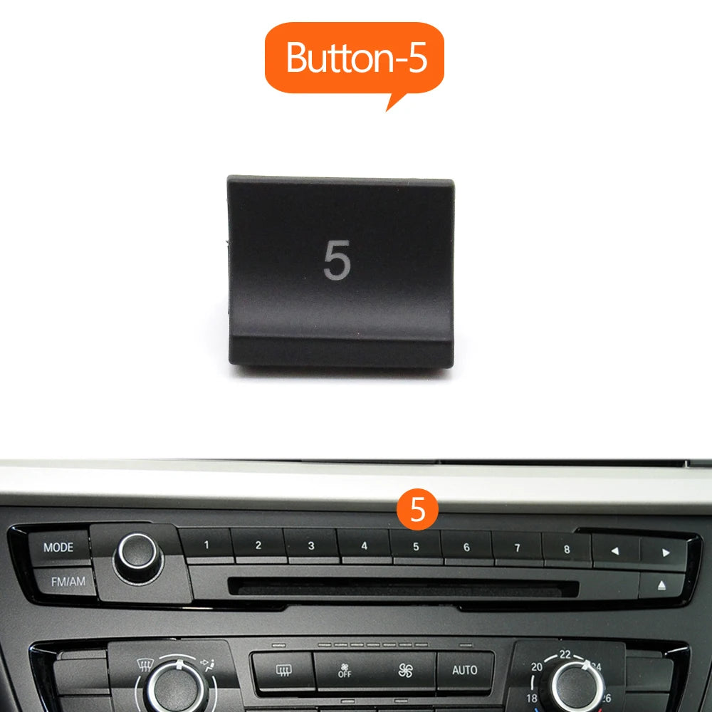 Car Dashboard Radio CD Player Button Digital Switch Control Buttons Cover Trim For BMW M3 M4 F20 F21 F22 F30 F32 F35 F34 F36