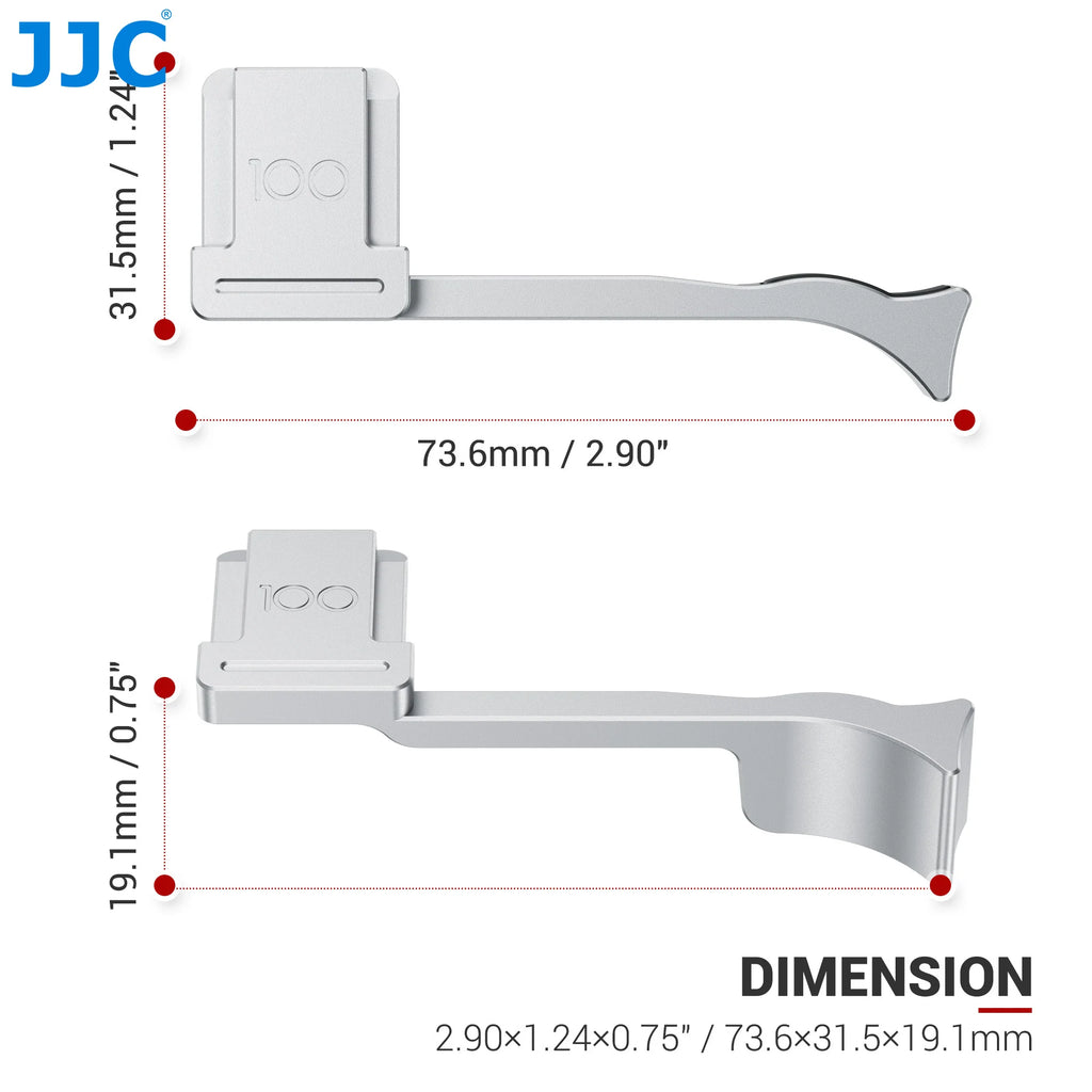 JJC Aluminum Alloy Metal Thumb Grip for Leica D-LUX8 Camera with Hot Shoe Cover Protector Thumb Grip Holer