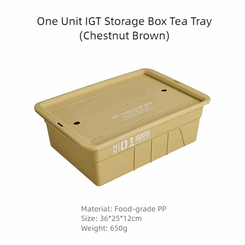 WELLHIKE Outdoor IGT Table One Unit Multifunctional Tea Tray Food Grade Storage Box with Lid Camping Storage Drinking Tea