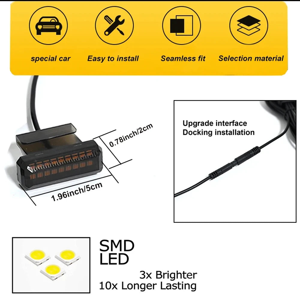 18LED Front Grille Light Universal model Car Daytime Running Light Wheel Eyebrow Lamp For Pickup Offroad 12V