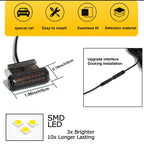 18LED Front Grille Light Universal model Car Daytime Running Light Wheel Eyebrow Lamp For Pickup Offroad 12V
