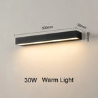SANDIY Outdoor Wall Light Sconce IP65 Waterproof, Black/White 20/30/50cm Warm/Cold