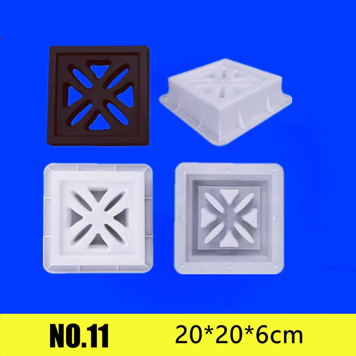 20*20*6cm Cement Mold Hollow Plastic Brick Mold Grid Background Wall Decoration Garden Window Flower Fence Wall Mold