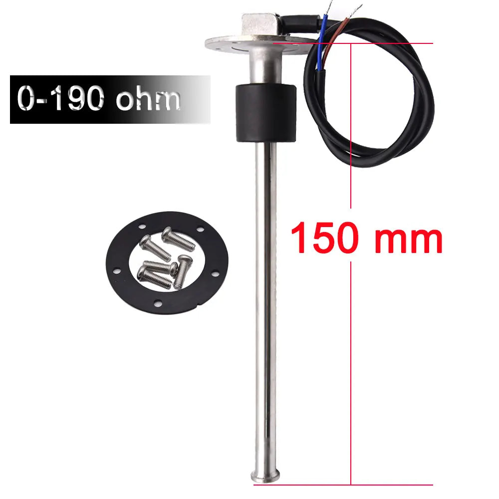 150mm-600mm Water Fuel Level Sensor 0-190Ohm/240-33ohm Sensor for Marine Boat Yacht Car Oil Liquid Tank Fuel Sender Unit Sensors