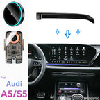 Audi A5/S5/RS5 2025-2027 Screen Clip Car Phone Holder Mount with Wireless Charger (Qi)