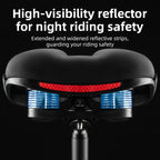 ROCKBROS Bike Saddle Silicone Cushion Shock Absorbing Comfortable Cycling Seat Hollow Breathable Thickened Sponge Bicycle Seat