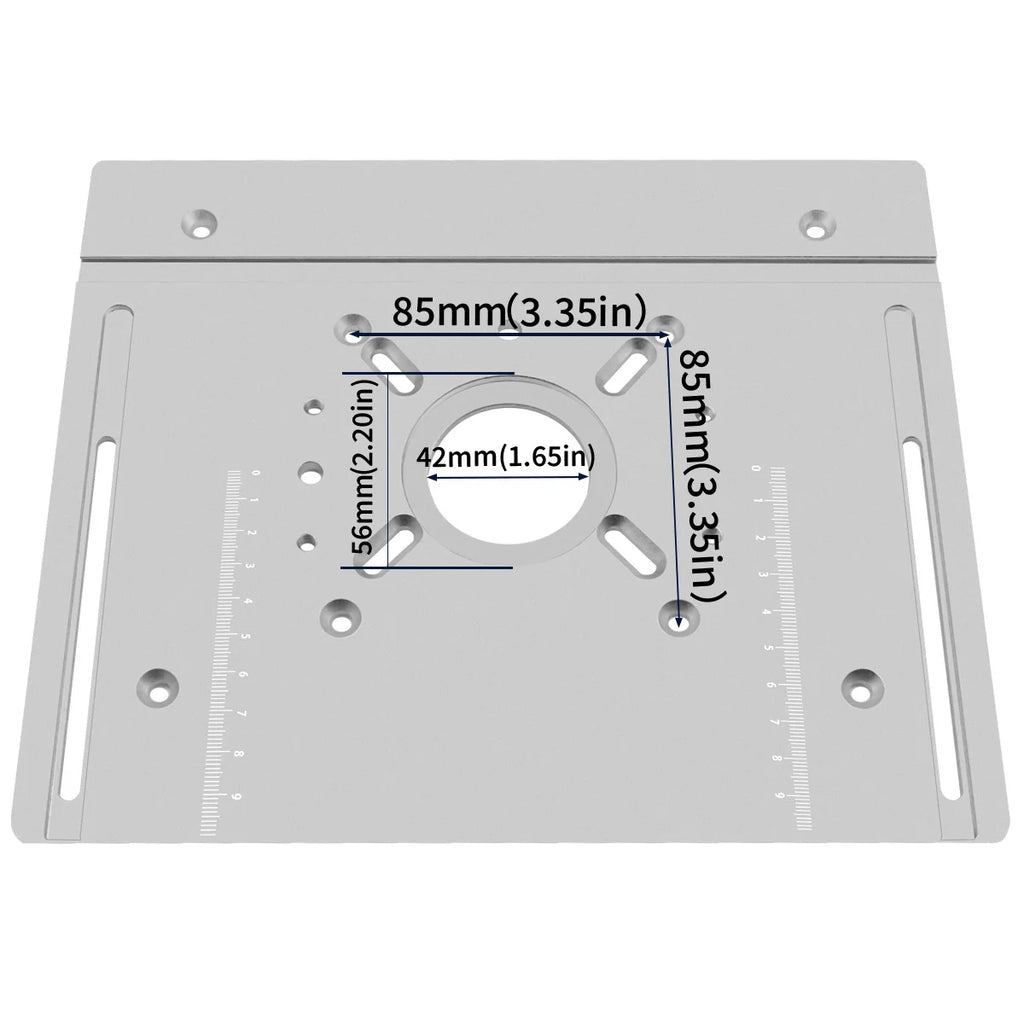 Aluminium Router Table Insert Plate with Sliding Tenoning Fence Electric Wood Milling Miter Gauge Guide Kit carpenter Slotting