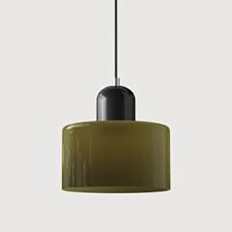 Glass pendant light chandelier, E27 socket, 1.9m cord, 90-260V, white shade