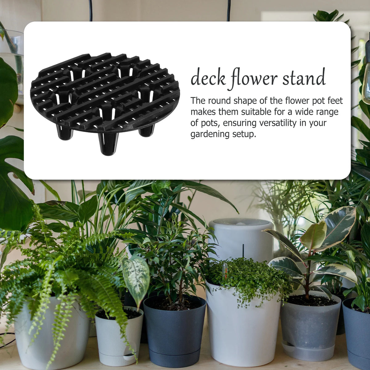 10pcs Plastic Plant Pot Feet For Outdoor Planters, Universal Elevator Stand With Root Protection, Anti-Skid Planter