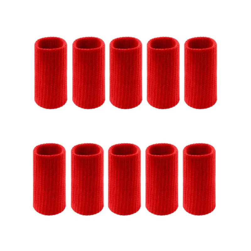 10PCS Elastic Sports Finger Sleeves Arthritis Support Finger Guard Outdoor Gym Basketball Volleyball Finger Protection Corrector