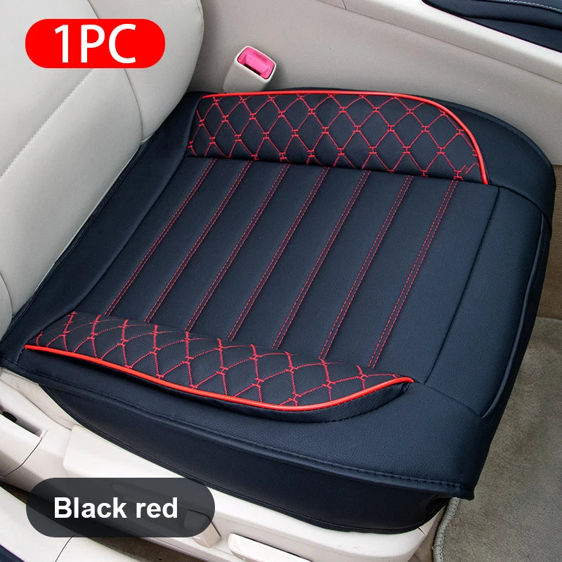 SEAMETAL Full-Surround PU Leather Car Seat Cover Cushion Protector Pad, 1pc