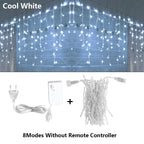 White 8 Modes / EU Plug / 25M