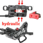 MEROCA M4 4-piston Hydraulic Bicycle Brakes Front Rear Kit 4 Piston Disc Brake Oil Brake MTB Compatible with 160mm Rotor