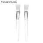 2/4/6/12pcs Facial Mask Brush Soft-head Facial Applicator Brush with Clear Plastic Handle for Spa & Salon Use Skin Care Tools