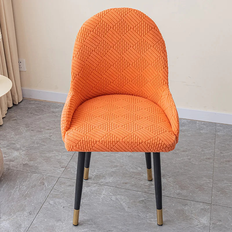 Polar Fleece Semicircle Armchair Covers Stretch Dining Chair Cover Office Chair Slipcovers Kitchen Wedding Banquet Seat Covers