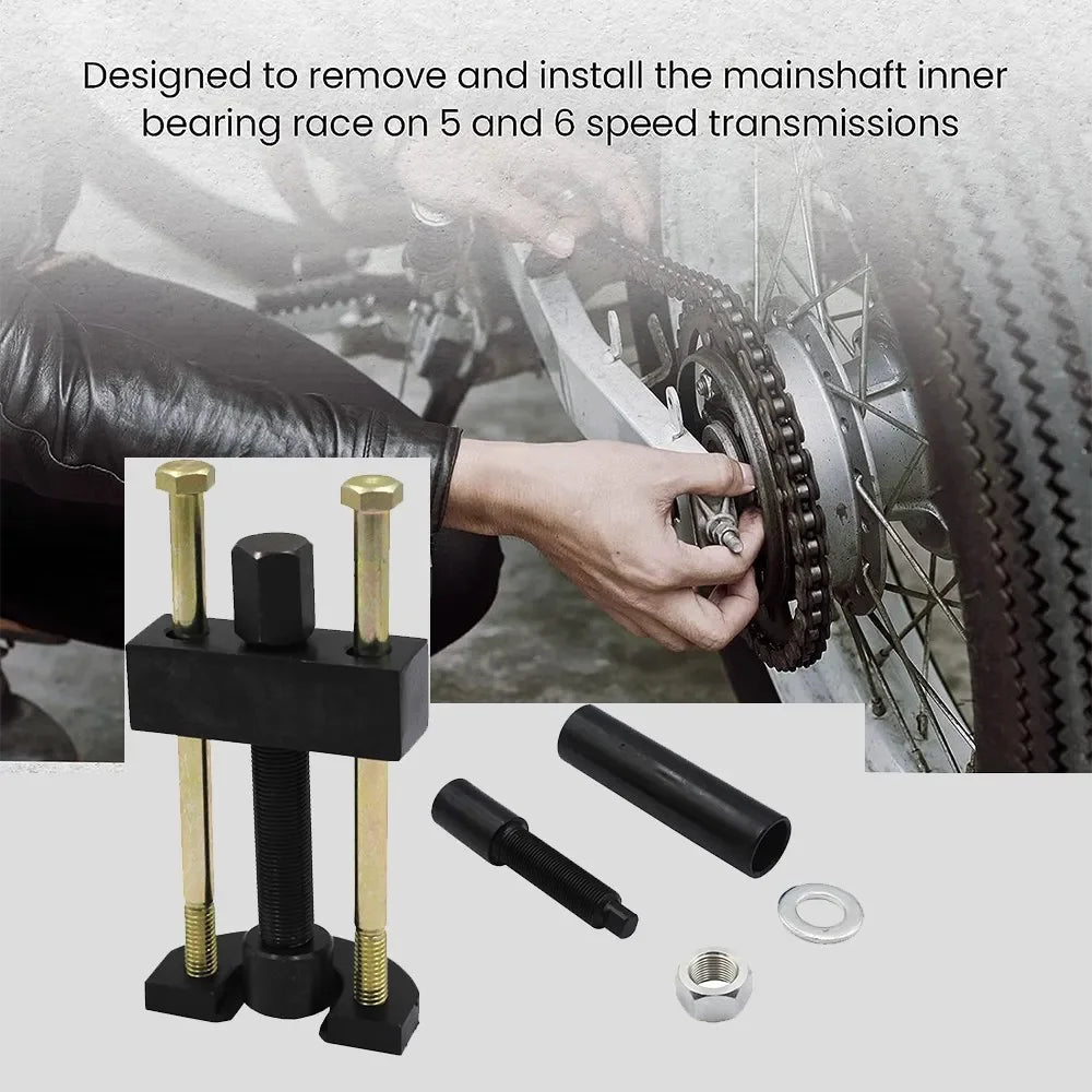 Transmission Mainshaft Inner Bearing Race Installer Puller Tool for 1984+ Harley Big Twin, Aluminum