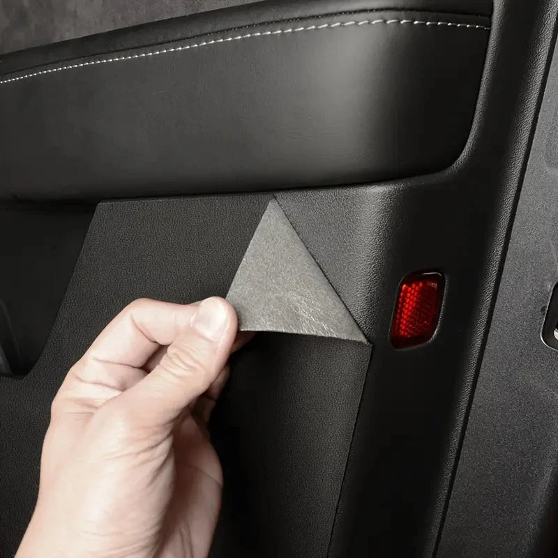 For Tesla Model 3/Y Car Door Anti-Kick Pad Leather Side Door Panel Protective Stickers Trim Anti-Dirty Mat Interior Accessories