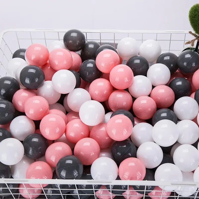 100 Pcs Eco-friendly Colorful Ball Pit Soft Plastic Ocean Ball Water Pool Ocean Wave Ball Outdoor Toys For Children Kids Baby