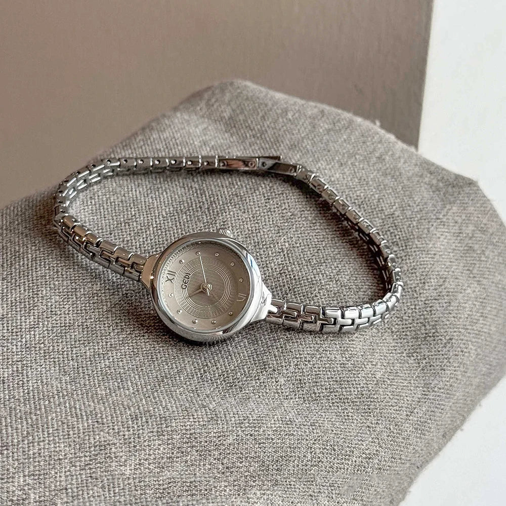 GEDI Women's Quartz Bracelet Watch Small Dial, Gold/Grey/Silver-White/White