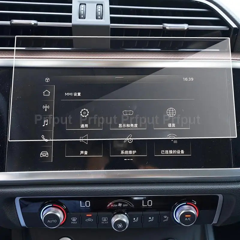 Tempered Glass Screen Protective Film  For Audi Q3 2021 2022 Car Navigation Radio DVD GPS LCD Dash Board Screen Sticker