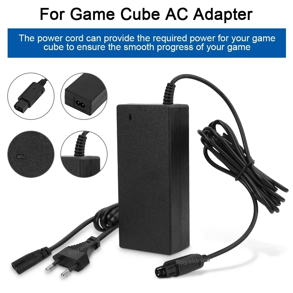 GameCube NGC AC Power Adapter Charger 100-240V Replacement Power Supply EU/US/UK/AU Plug