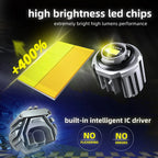 2pcs LED fog light bulbs DRL dual color white/yellow with fan for Toyota Hilux 2020-2022