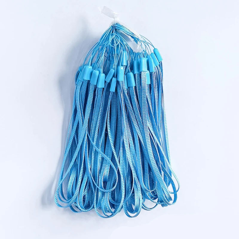 100pcs Short Mobile Phone Strap Anti-lost Broadband Wrist Lanyard Rope For Keys ID Card Holder Phone Camera Keys USB Drive