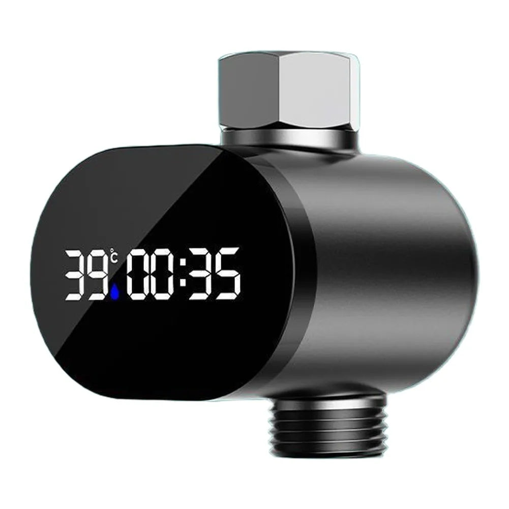 LED Digital Shower Thermometer Temperature Display, Water Flow Powered, Style A